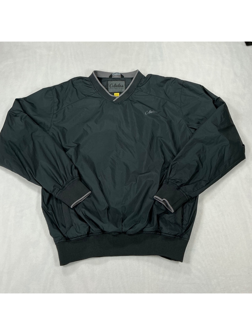 Cabela’s Men’s MT Black V Neck Pullover‎ Windbreaker Jacket Lightweight Golf